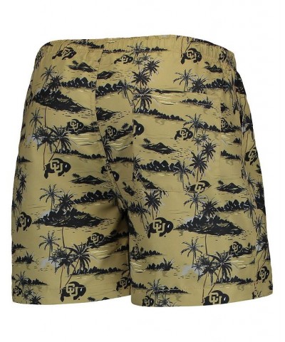 Men's Gold Colorado Buffaloes Island Palm Swim Trunks $19.27 Swimsuits