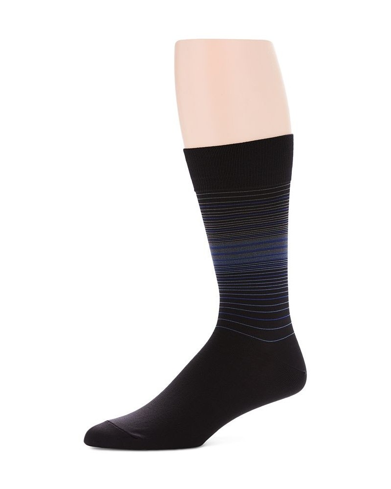 Perry Ellis Striped Dress Socks Black $12.00 Socks