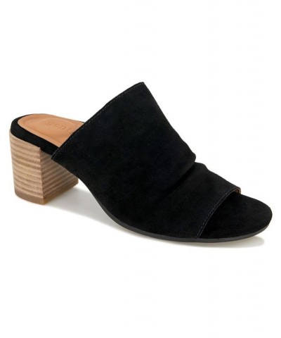 Women's Chas Slip-On Heeled Sandals Black $60.86 Shoes