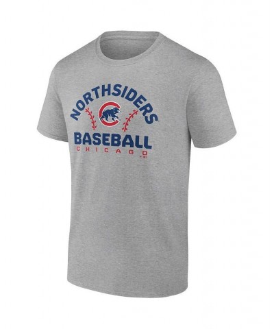 Men's Branded Heather Gray Chicago Cubs Iconic Go For Two T-shirt $19.20 T-Shirts