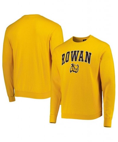 Men's Gold Rowan Profs Arch Over Logo Pullover Sweatshirt $25.00 Sweatshirt