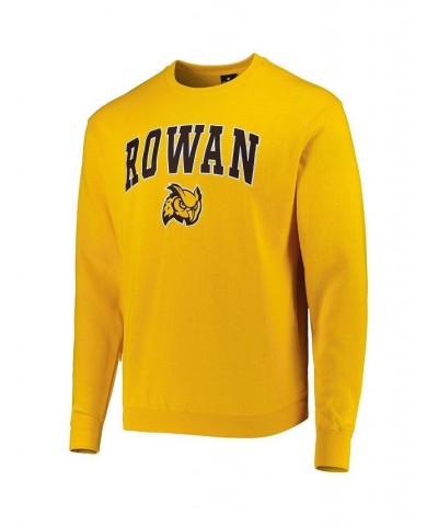 Men's Gold Rowan Profs Arch Over Logo Pullover Sweatshirt $25.00 Sweatshirt