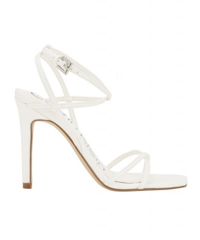 Women's Tegin Strappy Dress High Heel Sandals White $41.58 Shoes