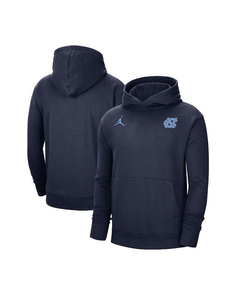 Men's Brand Navy North Carolina Tar Heels Team Logo Travel Pullover Hoodie $46.55 Sweatshirt