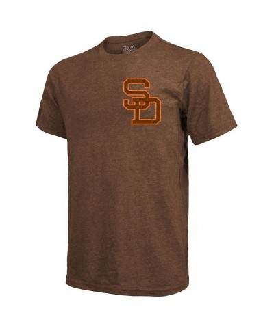 Men's Threads Brown San Diego Padres Throwback Logo Tri-Blend T-shirt $30.24 T-Shirts