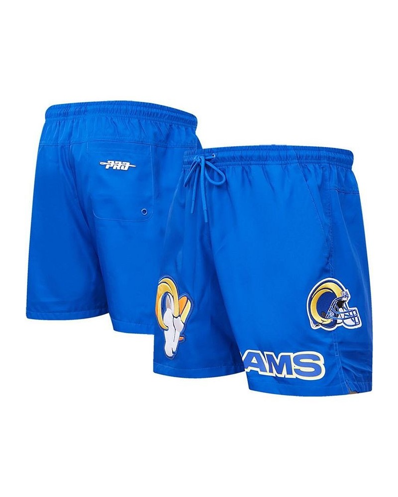 Men's Royal Los Angeles Rams Woven Shorts $36.00 Shorts