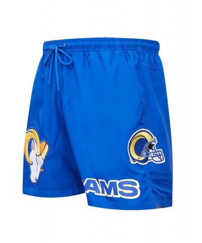 Men's Royal Los Angeles Rams Woven Shorts $36.00 Shorts