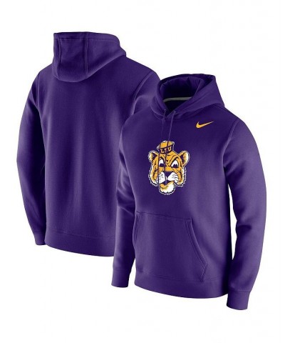 Men's Purple LSU Tigers Vintage-Inspired School Logo Pullover Hoodie $44.19 Sweatshirt