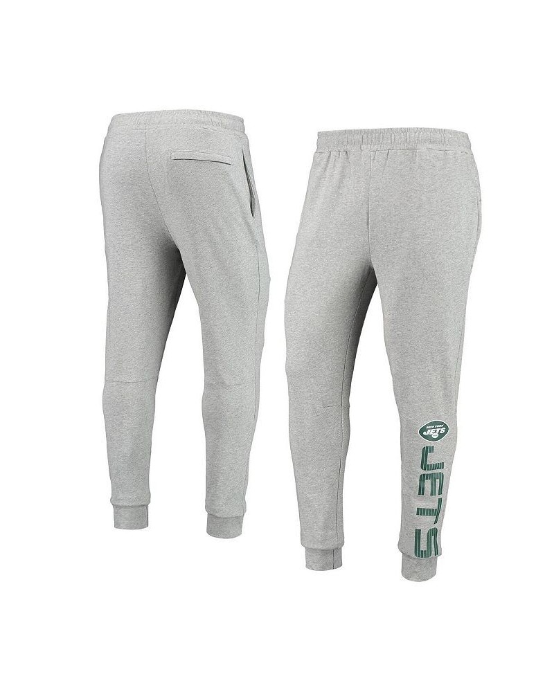 Men's Heathered Gray New York Jets Jogger Pants $46.79 Pants