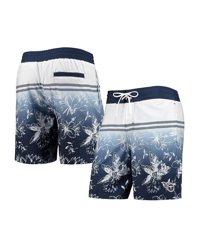 Men's Navy Tennessee Titans Island Volley Swim Shorts $25.84 Swimsuits