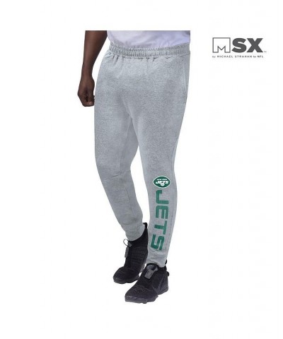 Men's Heathered Gray New York Jets Jogger Pants $46.79 Pants