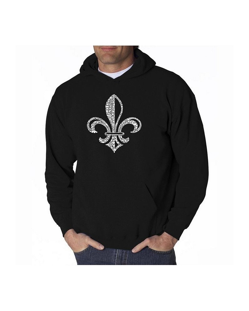 Men's Word Art Hoodie - When the Saints Go Marching in Black $28.80 Sweatshirt