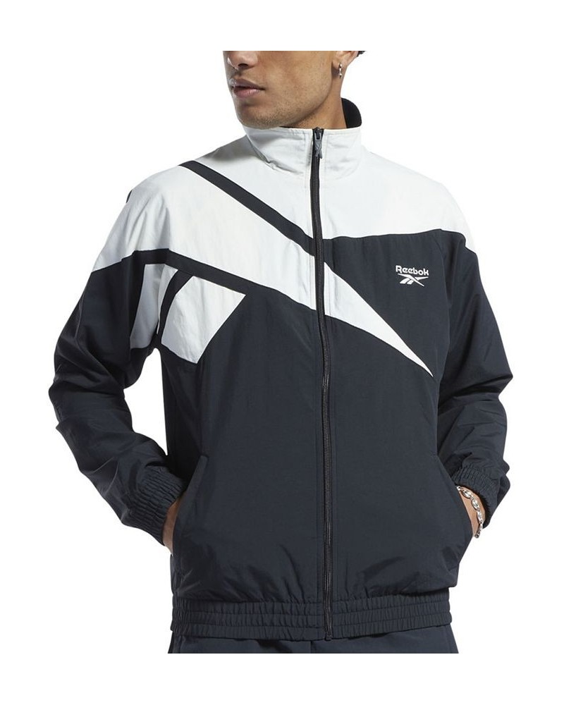 Men's Classics Vector Regular-Fit Logo Colorblocked Full-Zip Track Jacket Black $36.55 Jackets