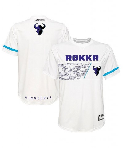 Men's Minnesota Rokkr White Primary Authentic Jersey $45.89 Jersey