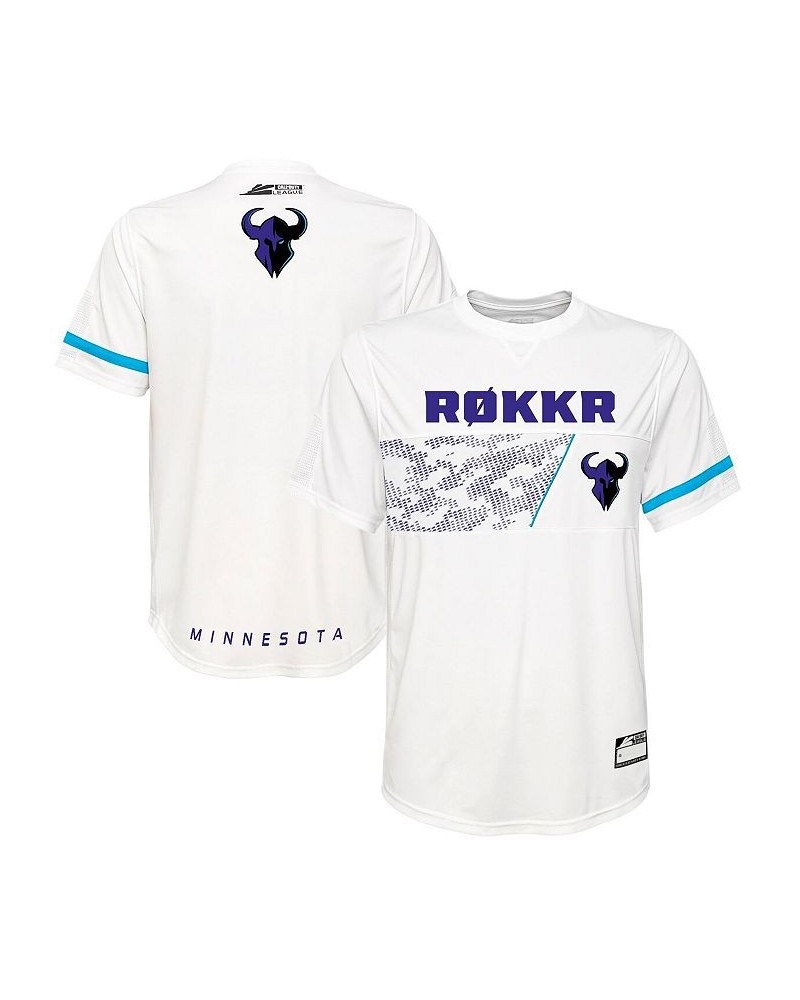 Men's Minnesota Rokkr White Primary Authentic Jersey $45.89 Jersey