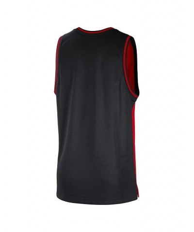 Men's Red, Black Chicago Bulls Courtside Versus Force Split DNA Performance Mesh Tank Top $21.20 T-Shirts