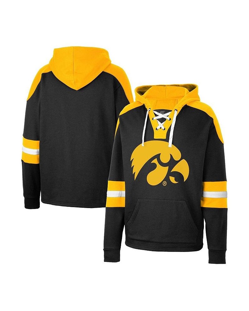 Men's Black Iowa Hawkeyes Lace-Up 4.0 Pullover Hoodie $37.50 Sweatshirt