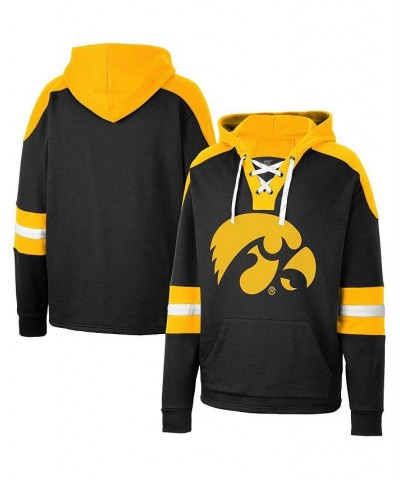 Men's Black Iowa Hawkeyes Lace-Up 4.0 Pullover Hoodie $37.50 Sweatshirt