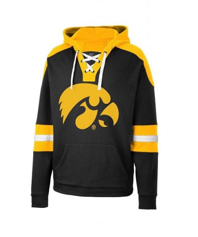 Men's Black Iowa Hawkeyes Lace-Up 4.0 Pullover Hoodie $37.50 Sweatshirt