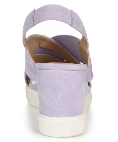 Women's Ronnie Wedge Sandals Purple $50.99 Shoes