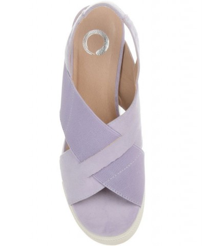 Women's Ronnie Wedge Sandals Purple $50.99 Shoes