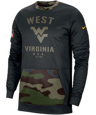 Men's Black and Camo West Virginia Mountaineers Military Appreciation Performance Pullover Sweatshirt $34.50 Sweatshirt