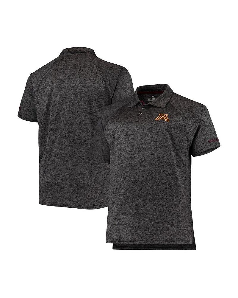 Men's Heathered Black Minnesota Golden Gophers Big and Tall Down Swing Polo Shirt $28.80 Polo Shirts