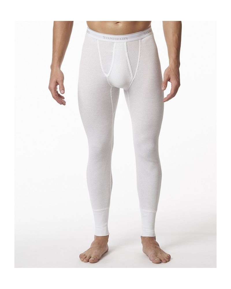 Men's Waffle Knit Thermal Long Johns White $17.63 Underwear