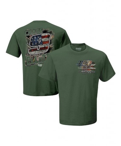 Men's Olive Chase Elliott Camo Patriotic T-shirt $15.80 T-Shirts