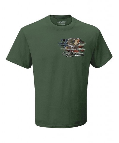 Men's Olive Chase Elliott Camo Patriotic T-shirt $15.80 T-Shirts