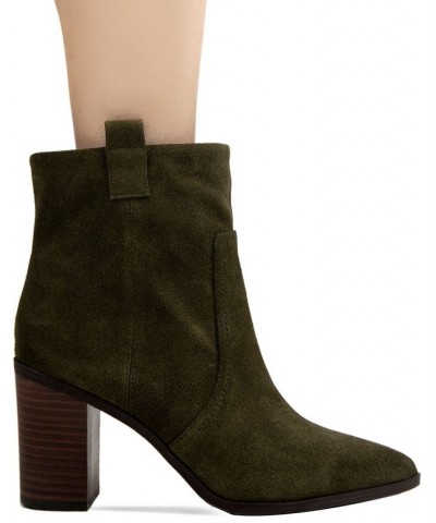 Women's Jayda Western Bootie Green $76.05 Shoes