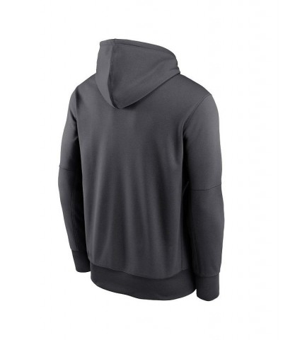 Men's Anthracite New Orleans Saints Prime Logo Name Split Pullover Hoodie $43.20 Sweatshirt