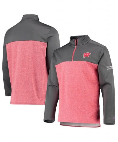 Men's Red Wisconsin Badgers Gameday Quarter-Zip Jacket $30.00 Jackets