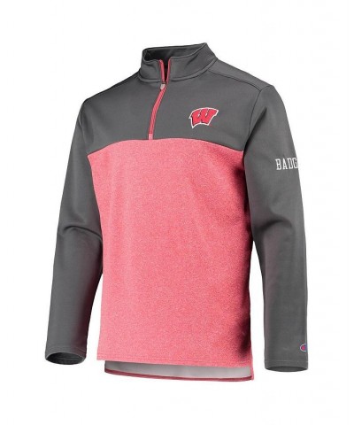 Men's Red Wisconsin Badgers Gameday Quarter-Zip Jacket $30.00 Jackets