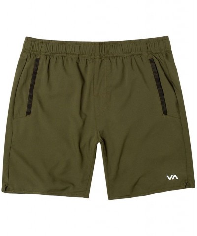 Men's Active Performance Yogger IV 17" Shorts with an Elastic Waistband Olive $27.72 Shorts