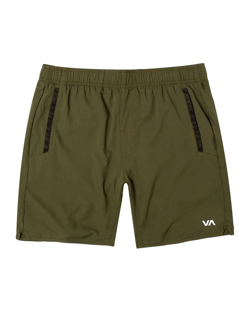 Men's Active Performance Yogger IV 17" Shorts with an Elastic Waistband Olive $27.72 Shorts