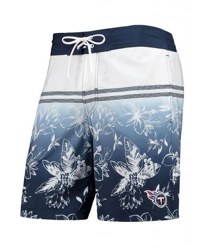 Men's Navy Tennessee Titans Island Volley Swim Shorts $25.84 Swimsuits