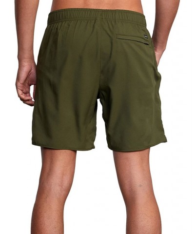 Men's Active Performance Yogger IV 17" Shorts with an Elastic Waistband Olive $27.72 Shorts