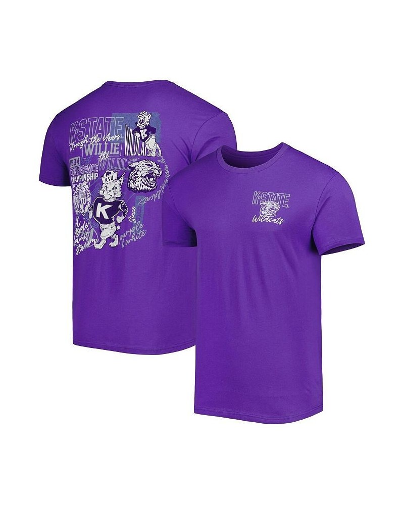 Men's Purple Kansas State Wildcats Vintage-Like Through the Years Two-Hit T-shirt $24.29 T-Shirts