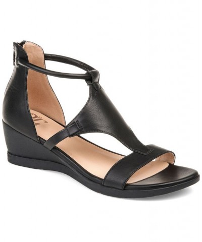 Women's Trayle Wedge Sandals Black $45.00 Shoes