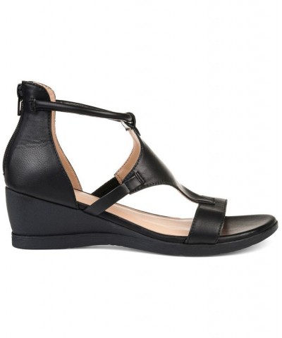 Women's Trayle Wedge Sandals Black $45.00 Shoes