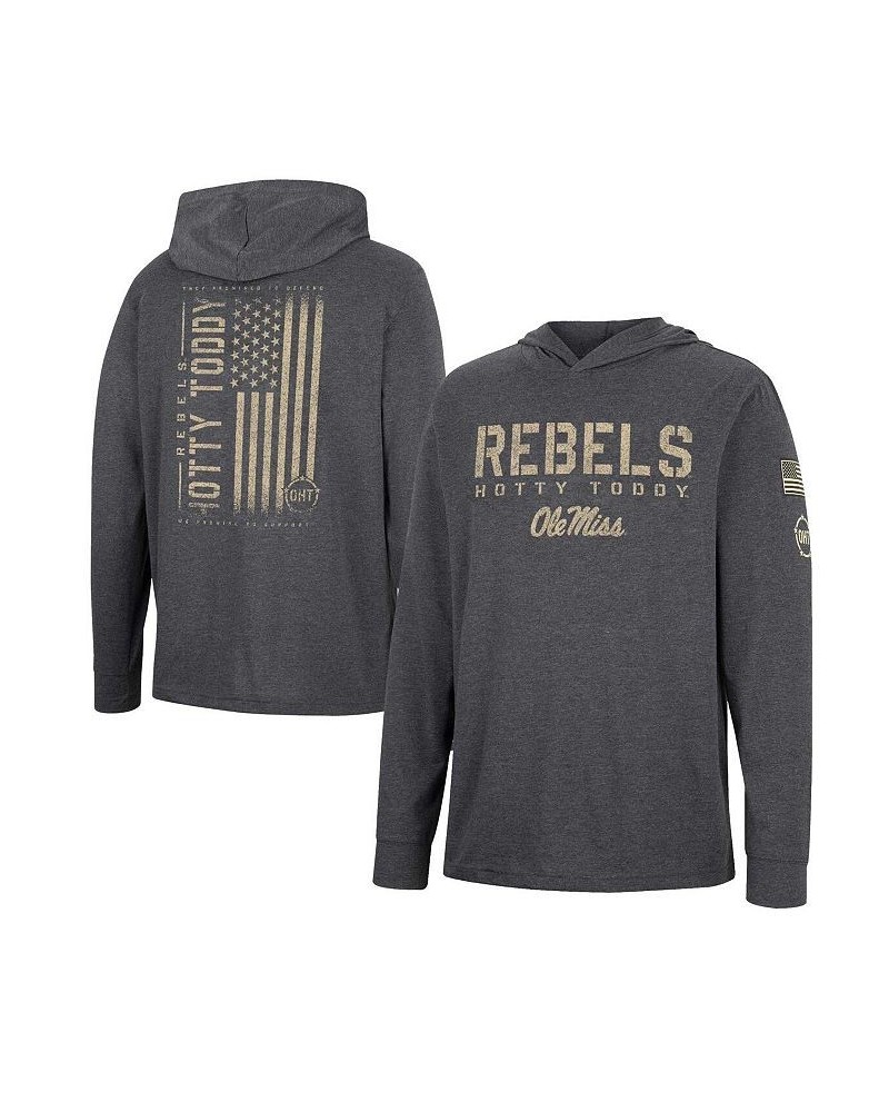 Men's Charcoal Ole Miss Rebels Team OHT Military-Inspired Appreciation Hoodie Long Sleeve T-shirt $22.00 T-Shirts