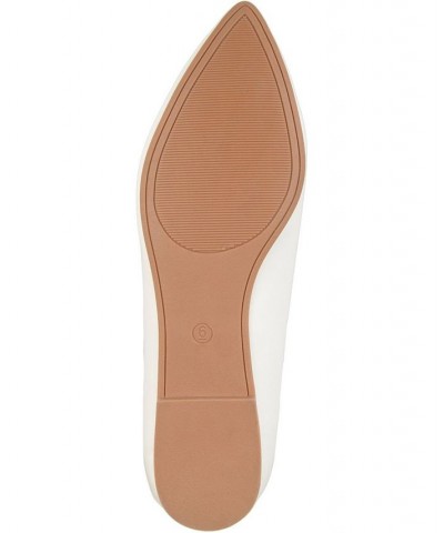 Women's Renzo Jeweled Flats Ivory/Cream $51.99 Shoes