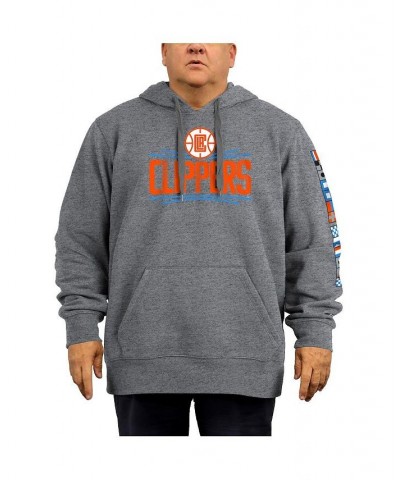 Men's Gray LA Clippers 2021/22 City Edition Big and Tall Pullover Hoodie $27.06 Sweatshirt