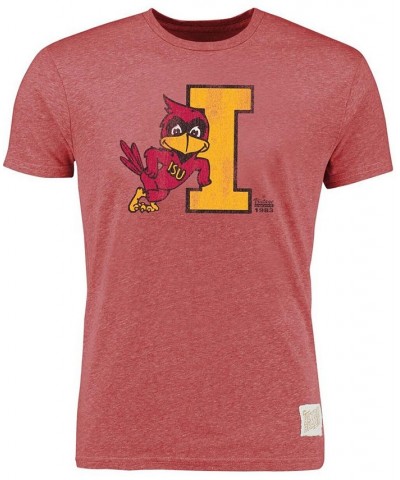 Men's Heather Cardinal Iowa State Cyclones Vintage-Like Tri-Blend T-shirt $22.50 T-Shirts