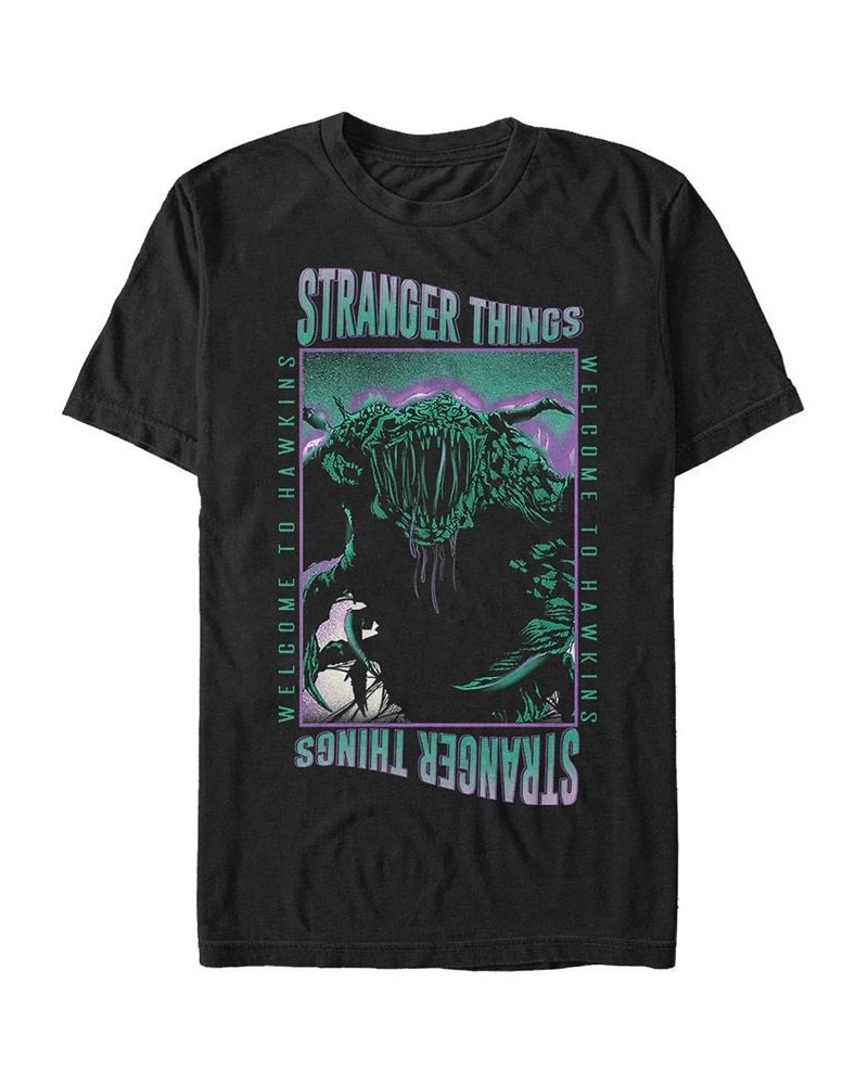 Stranger Things Men's Welcome To Hawkins Demogorgon Short Sleeve T-Shirt Black $15.05 T-Shirts