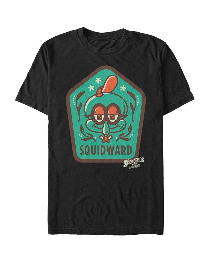 Men's Squidward Camp Patch Tee Black $18.54 T-Shirts