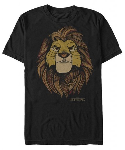 Disney Men's Lion King Noble Simba Short Sleeve T-Shirt Black $14.35 T-Shirts