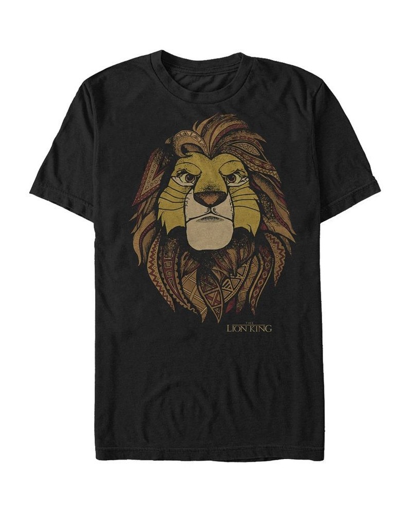 Disney Men's Lion King Noble Simba Short Sleeve T-Shirt Black $14.35 T-Shirts