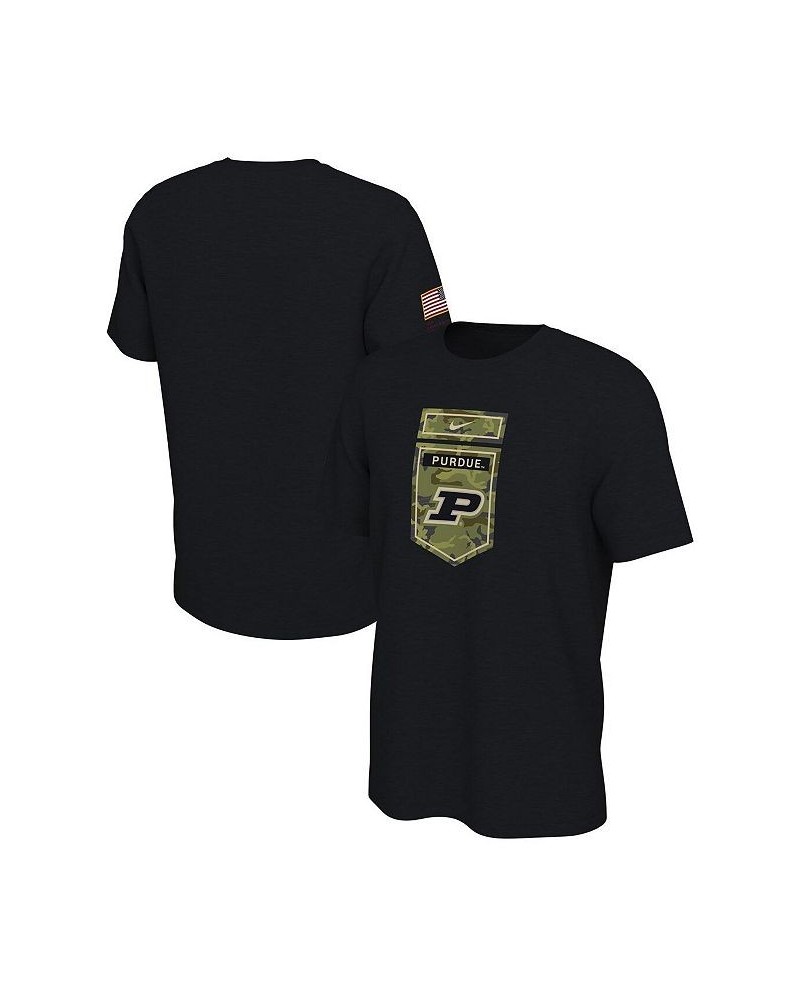 Men's Black Purdue Boilermakers Veterans Camo T-shirt $23.99 T-Shirts